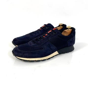 Prada Sneaker Runner Navy Blue 4E 2700 UK 10 - Sneakers -, Nieuw