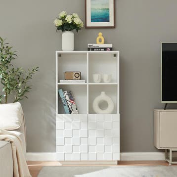 Commode Bopibobro 118x64x30 cm wit [en.casa], Verzenden, Nieuw