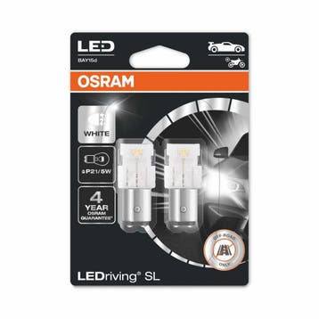 Osram P21/5W LED Retrofit Wit 12V BAY15d 2 Stuks, Verzenden, Nieuw