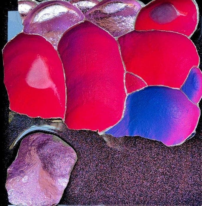 Us Box 3D Relief - Éclipse Orchidée, Antiek en Kunst, Kunst | Designobjecten