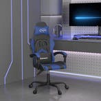 vidaXL Gamestoel kunstleer zwart en blauw, Verzenden, Nieuw, Blauw