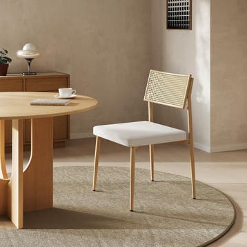 Eetkamerstoel set van 2 Jördfjok 79x49x57 cm beige [en.casa], Huis en Inrichting, Verzenden, Nieuw