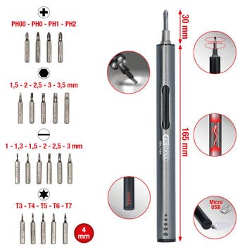 KS Tools Precisiemechanica USB Accu-Schroevendraaier Set, Verzenden, Nieuw