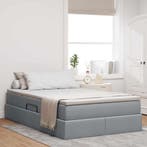 vidaXL Opslag bed met matras Lichtgrijs 120 x 190 cm, Verzenden, Nieuw