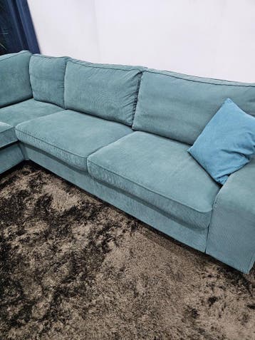Zithoek Ikea Kivik | Modulair Design | Grijs/Turkoois, Ophalen of Verzenden, Nieuw