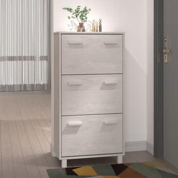 vidaXL Schoenenkast HAMAR 59,5x35x117 cm massief grenenhout, Verzenden, Nieuw