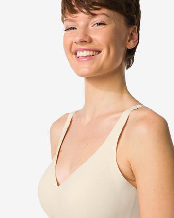 HEMA Voorgevormde bh zonder beugel naadloos naturel, Verzenden