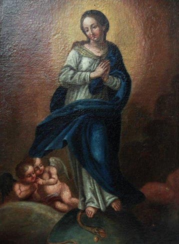 Italian school (XVIII), Navolger van - Madonna Immaculata, Antiek en Kunst, Kunst | Schilderijen | Klassiek
