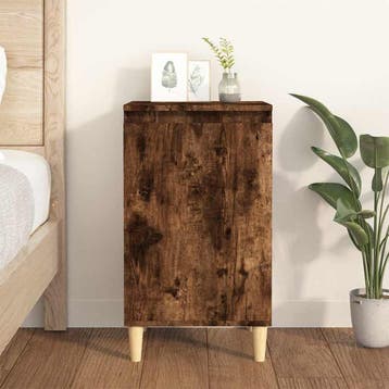 vidaXL Nachtkastje 40x35x70 cm bewerkt hout gerookt, Huis en Inrichting, Minder dan 45 cm, Verzenden, Nieuw, 70 cm of meer