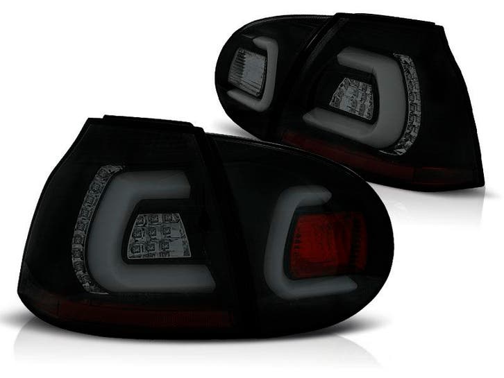 Achterlichten VW Golf V LED Tube design Zwart/Smoke, Auto-onderdelen, Overige Auto-onderdelen, Ophalen of Verzenden