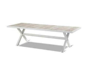 Hartman Canterbury tuintafel 247 wit, Tuin en Terras, Tuinsets en Loungesets, Nieuw, Aluminium, Eettafel, Tuinset