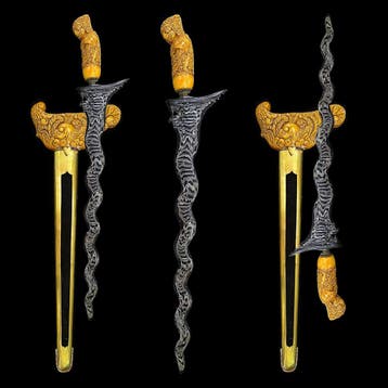 Zeldzame Madura Naga Siluman kris, keris - kris - keris, Ophalen of Verzenden