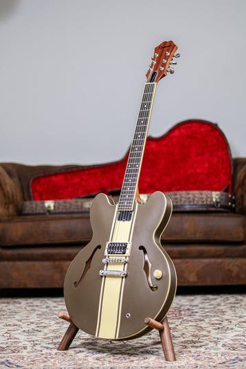Epiphone Tom DeLonge Signature ES-333 | Brown Cream Stripe, Nieuw