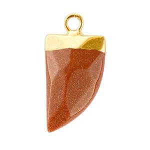 1 x Natuursteen hangers tand Sugar almond brown glitter-g..., Hobby en Vrije tijd, Ophalen of Verzenden, Nieuw, Bedel