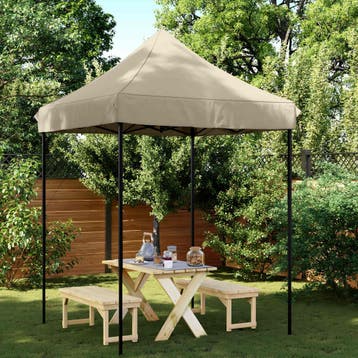vidaXL Partytent 200 x 200 x 306 cm Taupe Oxford Stof, Verzenden, Nieuw, Partytent