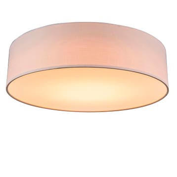 Plafondlamp roze 40 cm incl. LED - Drum LED, Verzenden, Nieuw