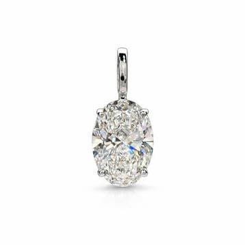 Zonder minimumprijs - Hanger - 14 karaat Witgoud - 2.08ct.