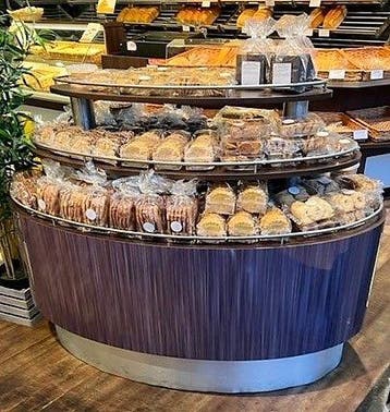 Display, Stelling, Rek, Tafel, ovaal, B160 x D90 x H120 cm, Gebruikt