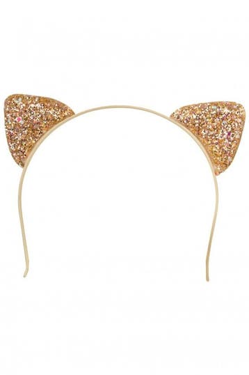 Diadeem Kattenoortjes Glittergoud, Ophalen of Verzenden, Nieuw