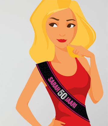 Party sjerp - 50 jaar Sarah, Kleding | Dames, Ophalen of Verzenden, Nieuw