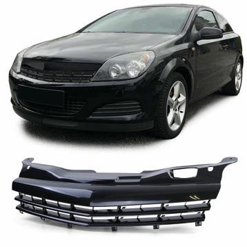 Zwarte Gril Zonder Embleem Opel Astra H GTC & Twintop PA054, Nieuw, Voor, Opel