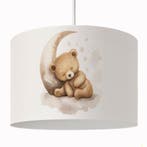 Kinderkamer hanglamp teddybeer op maan – sfeervolle verli., Kinderen en Baby's, Kinderkamer | Inrichting en Decoratie, Ophalen of Verzenden