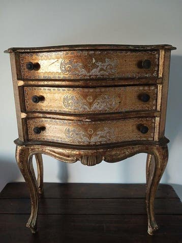 Commode - Verguld hout - Florentijnse ladekast