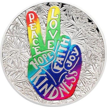 Benin. 1000 Francs 2019- Peace & Love - Cannabis Sativa - 1