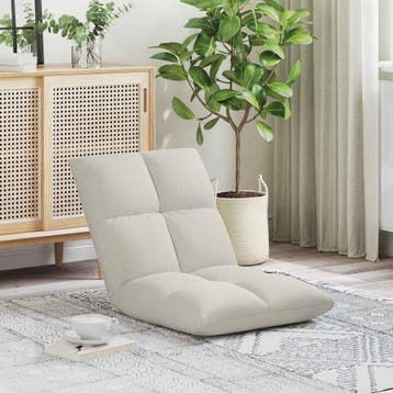 vidaXL Verstelbare vlo stoelen Crèmekleurig Fluweel, Huis en Inrichting, Stoelen, Verzenden, Nieuw