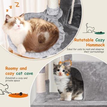 Krabpaal voor katten - 148 cm - Grijs - Nobleza, Verzenden, Zo goed als nieuw