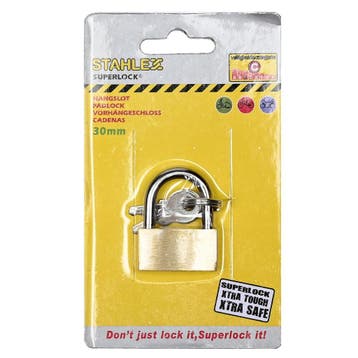 Stahlex Hangslot - Ø 30 mm - Gehard - Inclusief 3 sleutel.., Ophalen of Verzenden, Nieuw
