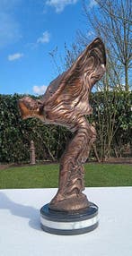 sculptuur, Emily, Silver Lady rolls royce - 65 cm -
