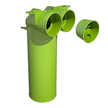 Ubbink Air Excellent AE34c Ventieladapter 90° 125 met 1, Ophalen of Verzenden, Nieuw
