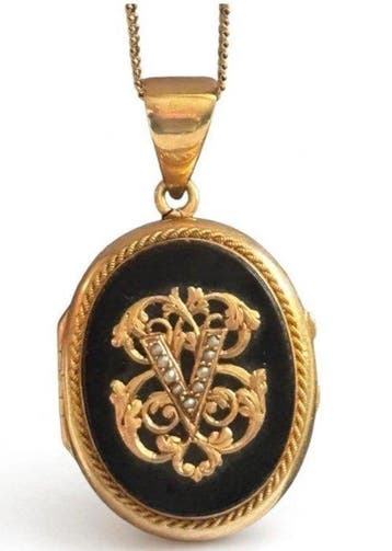 Medaille hanger - 18 karaat Geel goud, glazuur