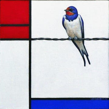 Jos Verheugen - Free after Mondrian, with Swallow (M1083)