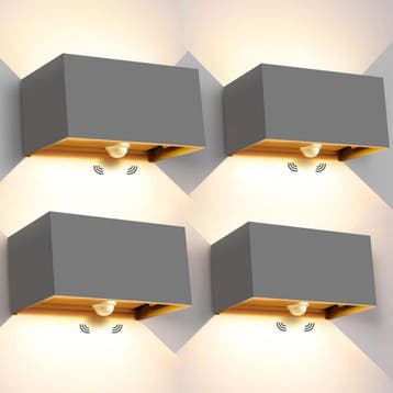 Buitenlamp IP65 4-delig | Grijs | Tweedekansje | OP=OP, Ophalen of Verzenden, Zo goed als nieuw, Metaal