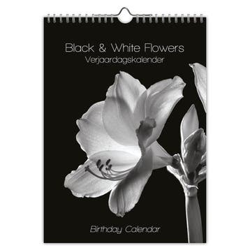Black and white flowers verjaardagskalender 18x25, Ophalen of Verzenden, Nieuw in verpakking
