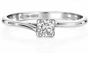 Miluna - Verlovingsring - 18 karaat Witgoud - 0.20ct. tw.