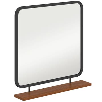 TRUUSK Wandspiegel 55 x 55,5 cm - Rechthoekig met Houten Pla, Verzenden, Nieuw