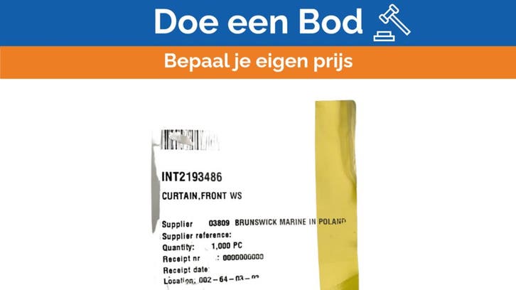 Bieden: Quicksilver 855 beige curtain for front, Watersport en Boten, Bootonderdelen, Kombuis en Sanitair, Nieuw, Zeilboot of Motorboot