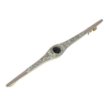 Broche - 18 karaat Geel goud - 0.30ct. tw. Diamant