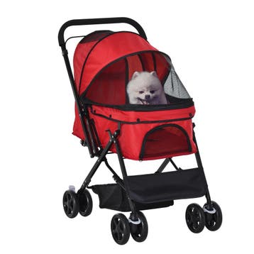 TRUUSK Hondenwagen Oxford Rood - Geschikt voor Kleine Honden, Verzenden, Nieuw