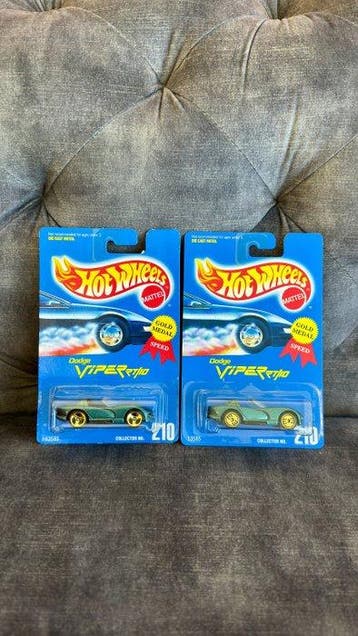 Hot Wheels 1:64 - Modelauto (2) - 2x 91 Dodge Viper RT/10 –, Nieuw