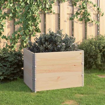 vidaXL 3 st Plantenbakken verhoogd 60x80 cm massief, Minder dan 30 cm, Verzenden, Nieuw, 60 tot 100 cm