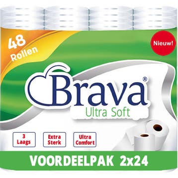 Voordeelverpakking: 48 Rollen - 3 Laags - Ultra Soft, Huis en Inrichting, Schoonmaakartikelen, Ophalen of Verzenden
