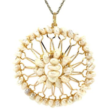 Gouden vintage hanger met parel 20 kt, Sieraden, Tassen en Uiterlijk, Kettinghangers, Ophalen of Verzenden, Nieuw