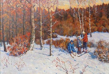Nazarenko Aleksandr Grigorevich (1926-?) - Scena invernale -, Antiek en Kunst