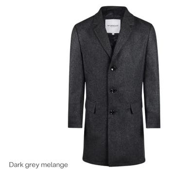 2dekans | L Dark Grey Melange wool herringbone over coat, Ophalen of Verzenden, Zo goed als nieuw, McGregor