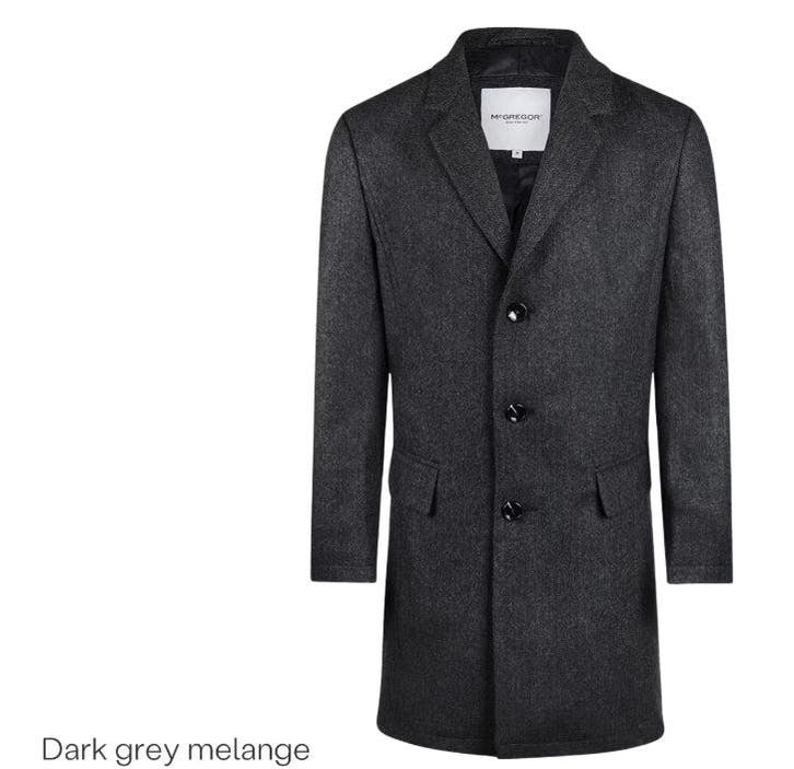2dekans | L Dark Grey Melange wool herringbone over coat, Kleding | Heren, Overige Herenkleding, Zo goed als nieuw, Ophalen of Verzenden