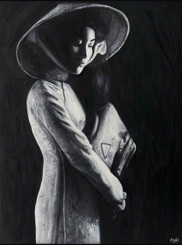 Nguyen Van Huan (1983) - La robe blanche 80 60 cm